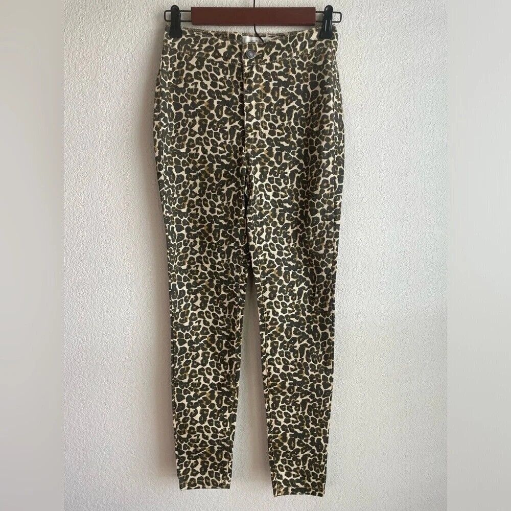 We The Free Leopard Print Womens Ankle Skinny Jeans size 25